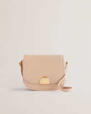 Imilda Satchel Crossbody Bag With Lock Detail Taupe