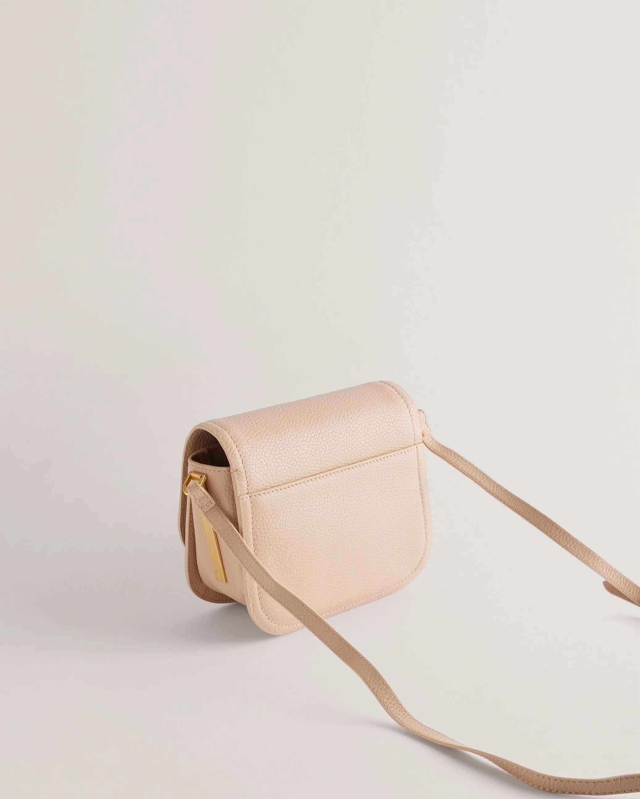 Imilda Satchel Crossbody Bag With Lock Detail Taupe