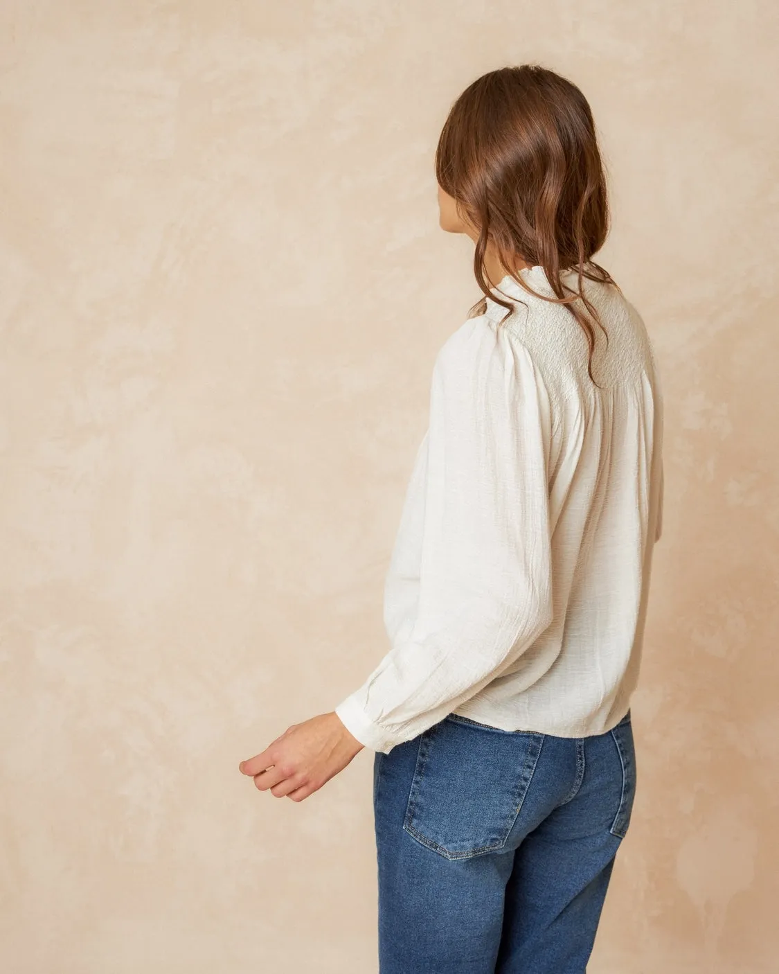 Indi & Cold Smock Embroidered Shirt