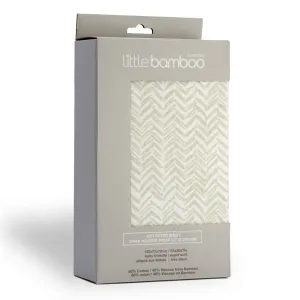 Jersey Fitted Cot Sheet | Herringbone Whisper