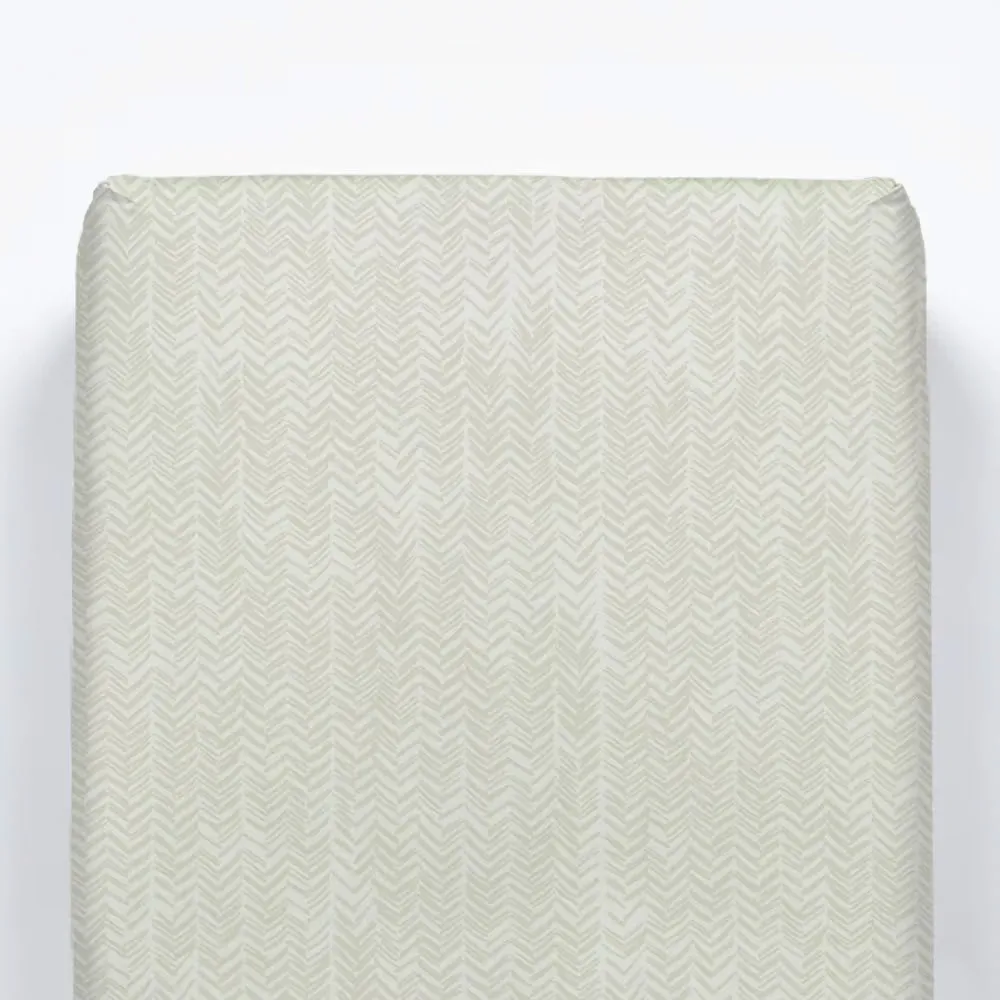 Jersey Fitted Cot Sheet | Herringbone Whisper