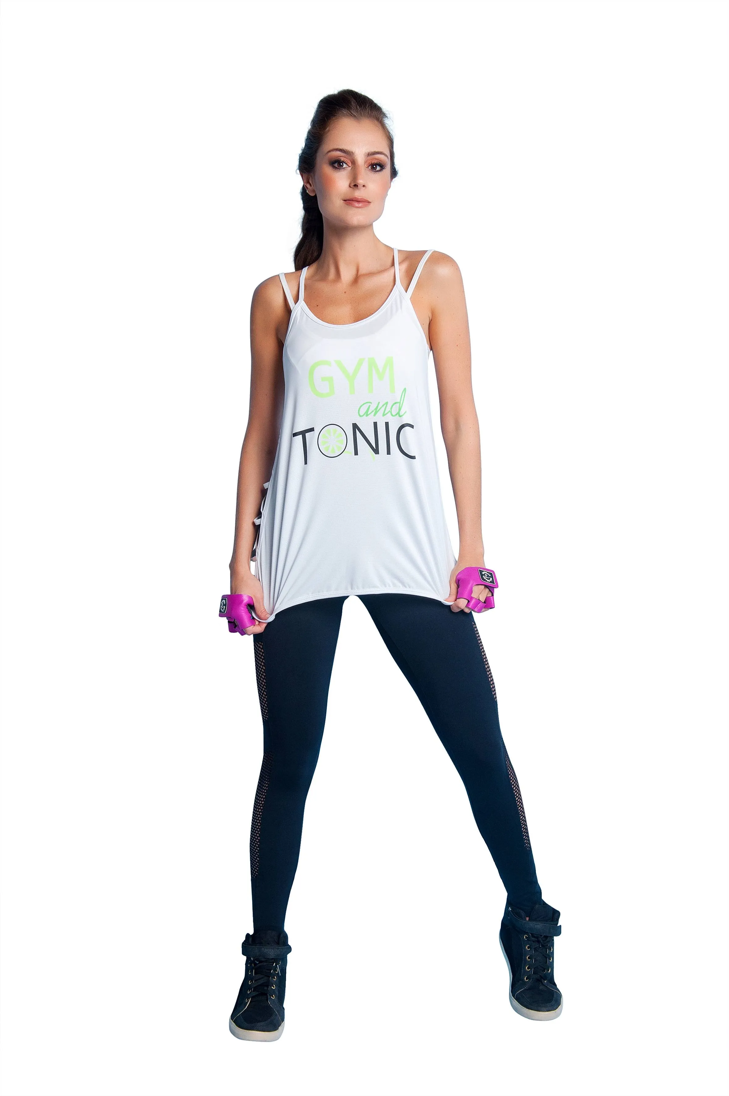 Last Chance! Bia Brazil Activewear Gym And Tonic Tank TT4479 White