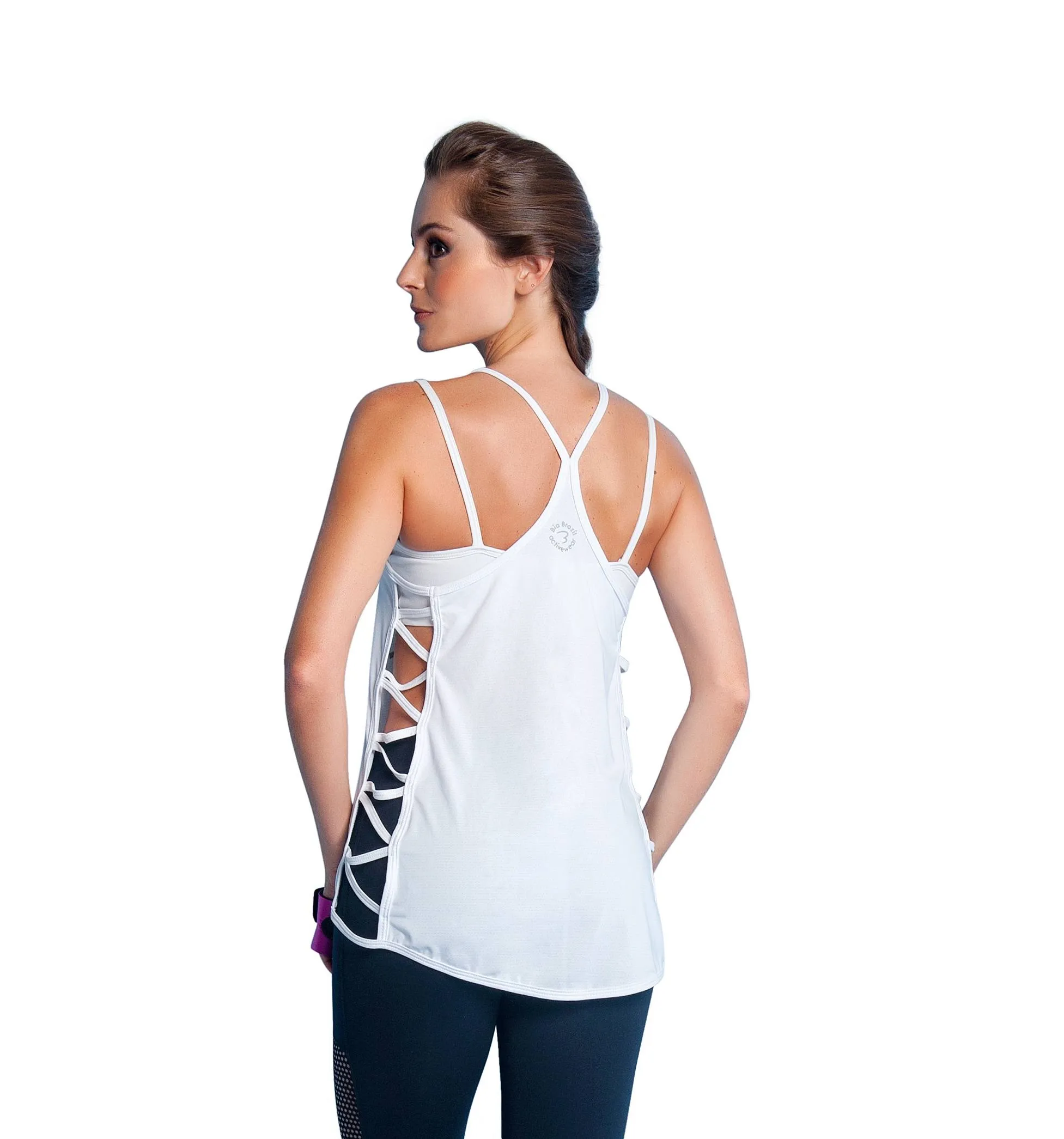 Last Chance! Bia Brazil Activewear Gym And Tonic Tank TT4479 White