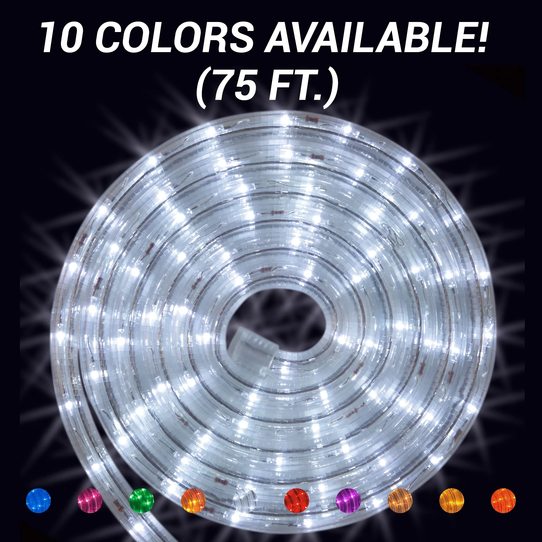 LED Rope Light - 75ft Roll