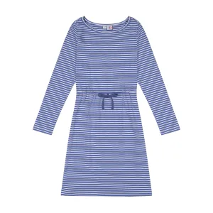 Lila Drawstring Dress Windsor Blue Stripe