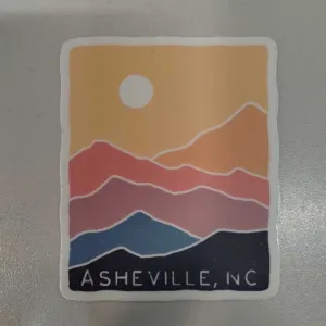 Menottees Asheville Multi-Color Ridgeline Sticker