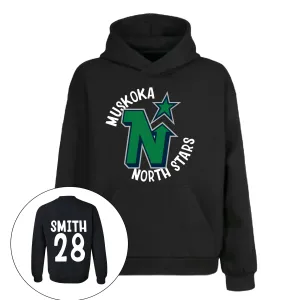 MUSKOKA NORTH STARS Round Logo - Personalized Hoodie Youth & Adult