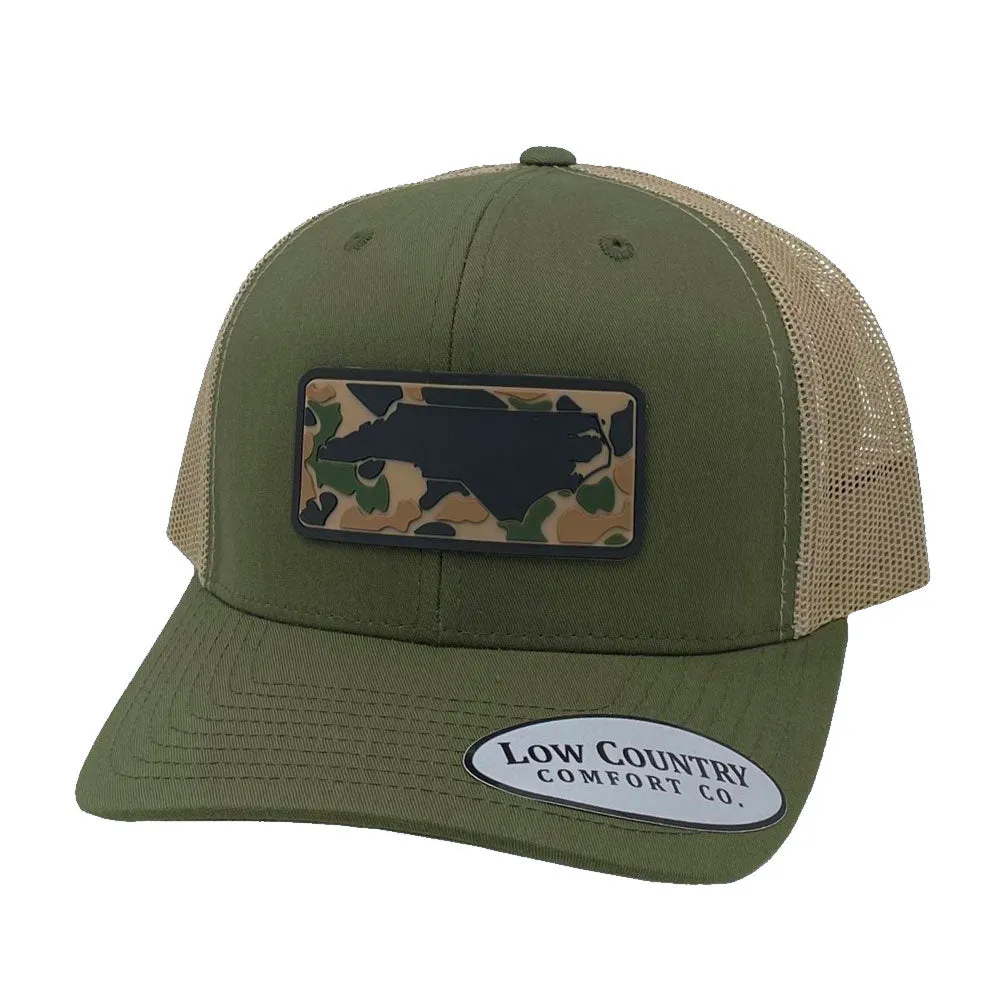 North Carolina Outline Camo PVC Patch Hat