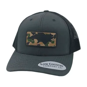 North Carolina Outline Camo PVC Patch Hat