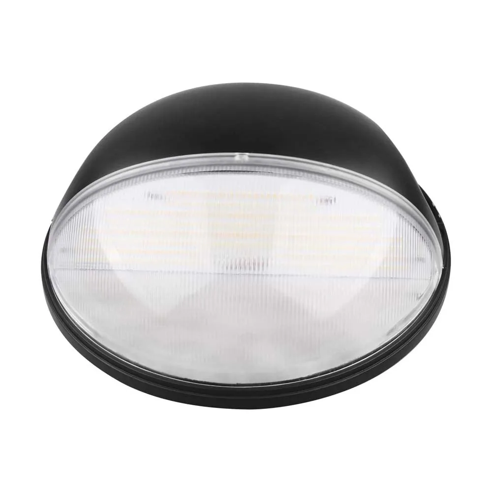 Nuvo 20 Watts LED Small Round Wall Pack CCT Selectable Black Finish 120-277v