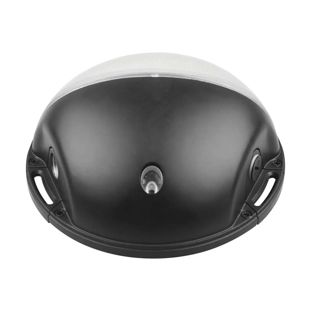 Nuvo 20 Watts LED Small Round Wall Pack CCT Selectable Black Finish 120-277v