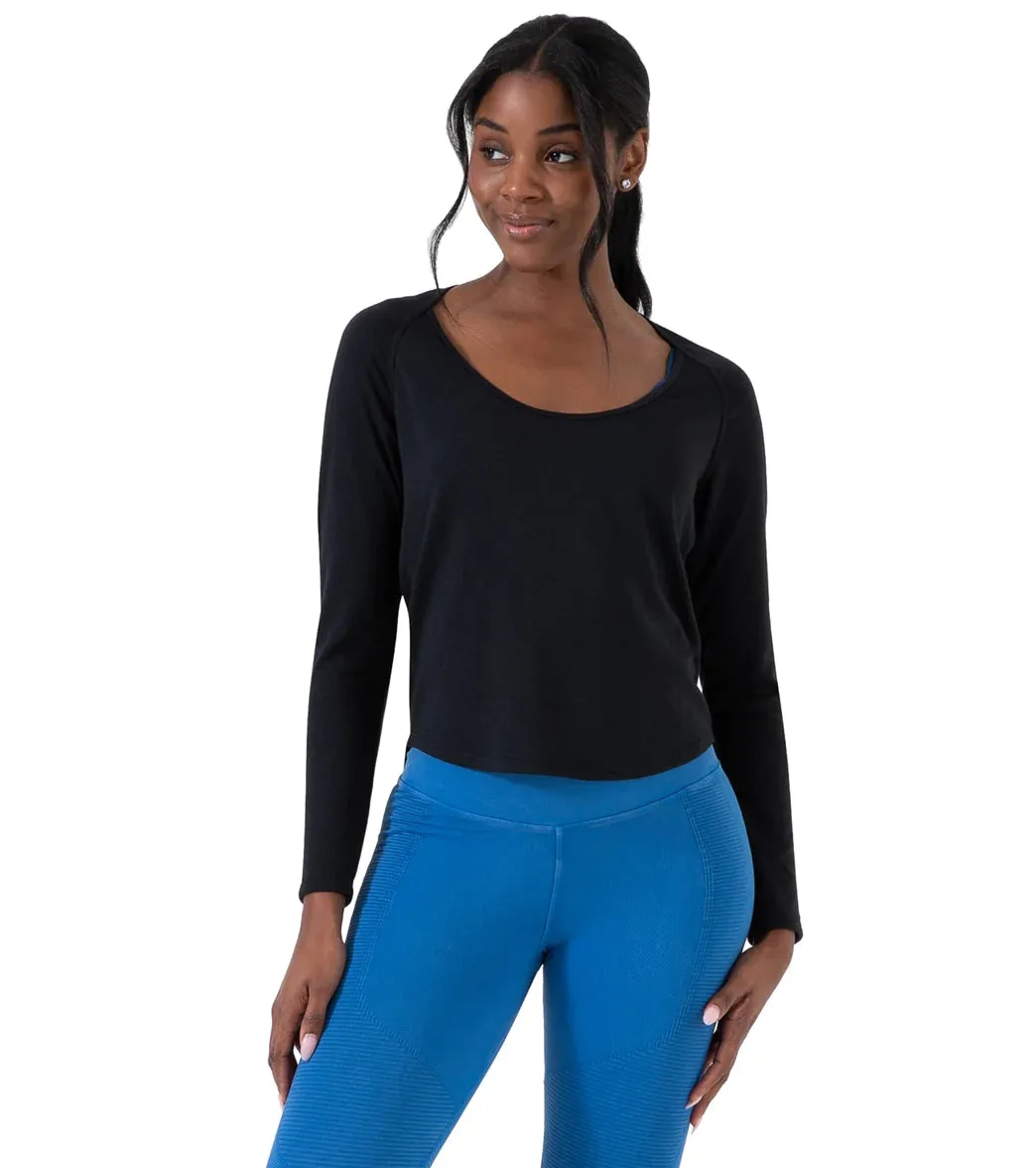 NUX Active Women's Keyed Up Long Sleeve Top - Black