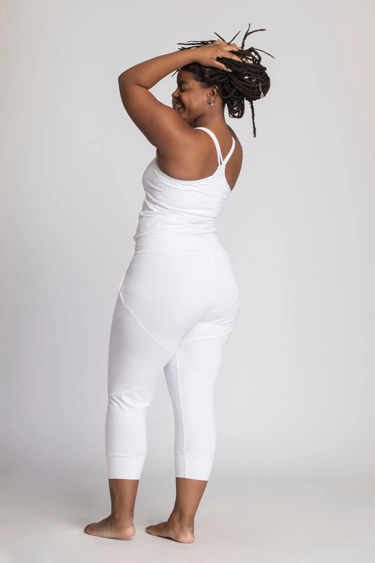 Organic Cotton Pure White Yoga Jumpsuit