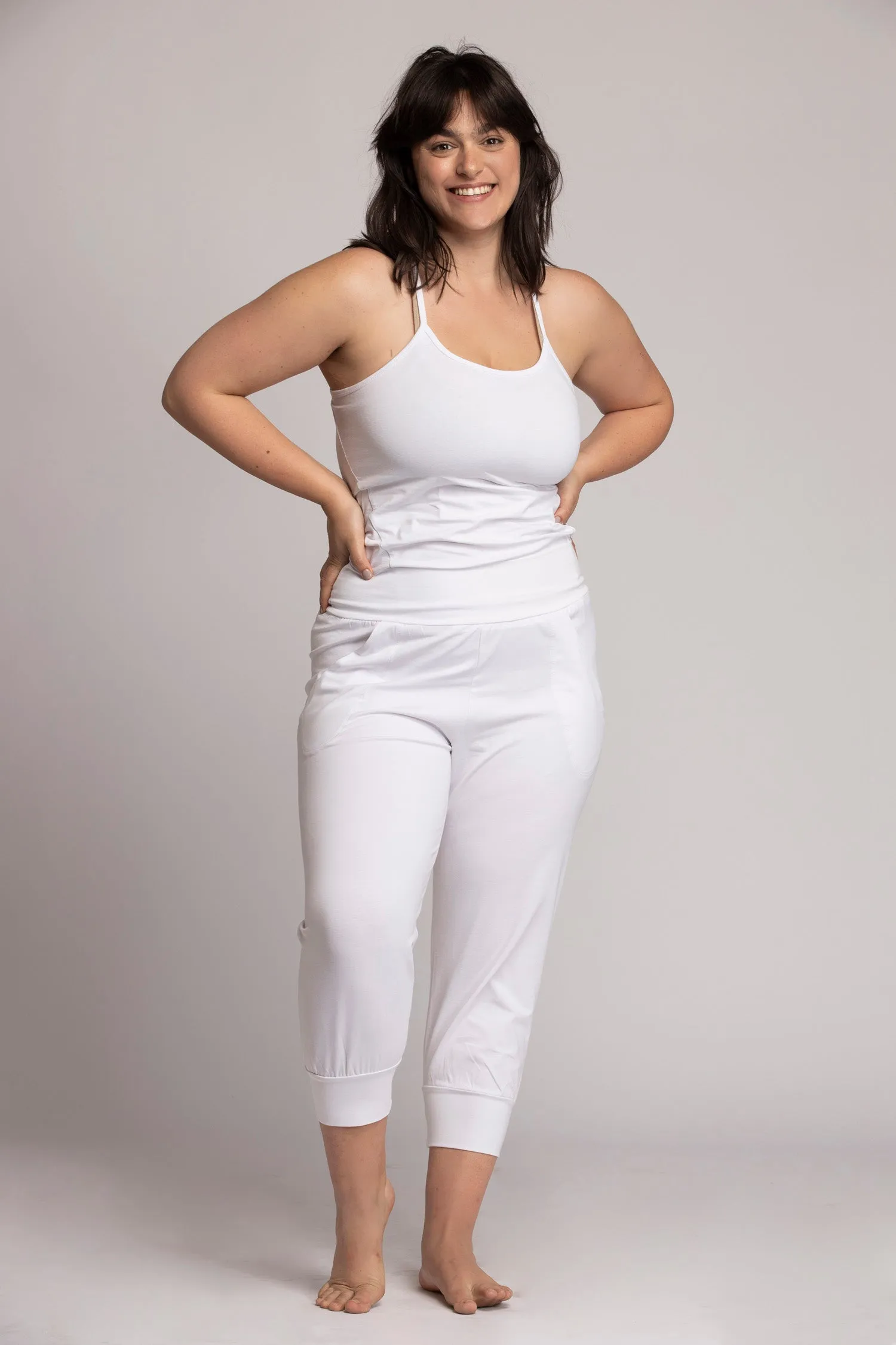 Organic Cotton Pure White Yoga Jumpsuit