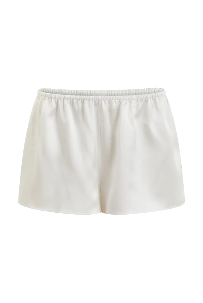 Organic Peace Silk Shorts | Ivory