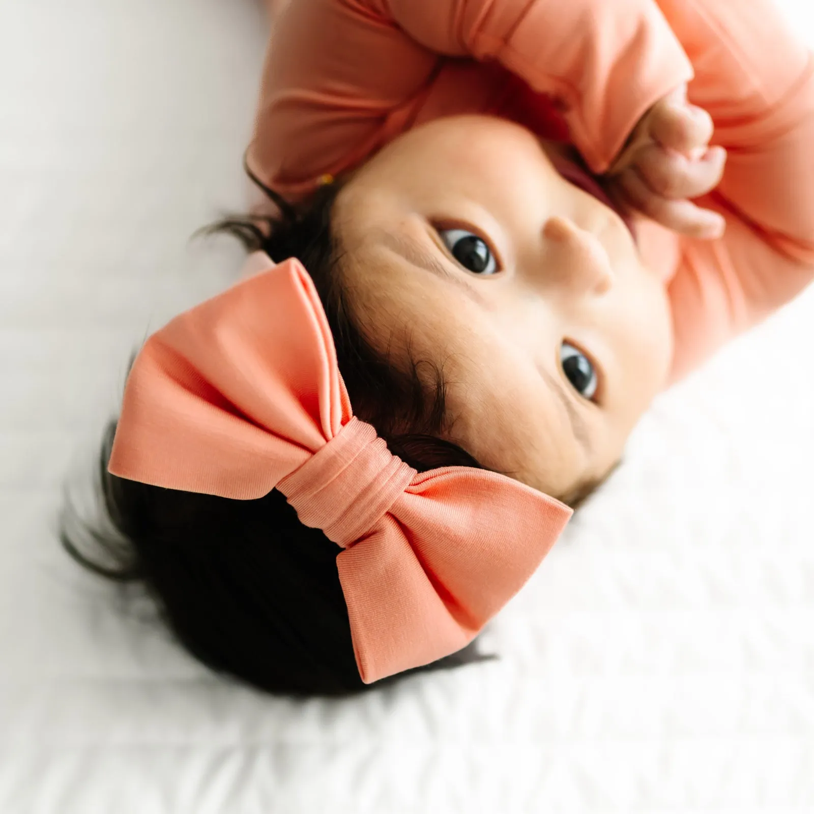 Peach Luxe Bow Headband