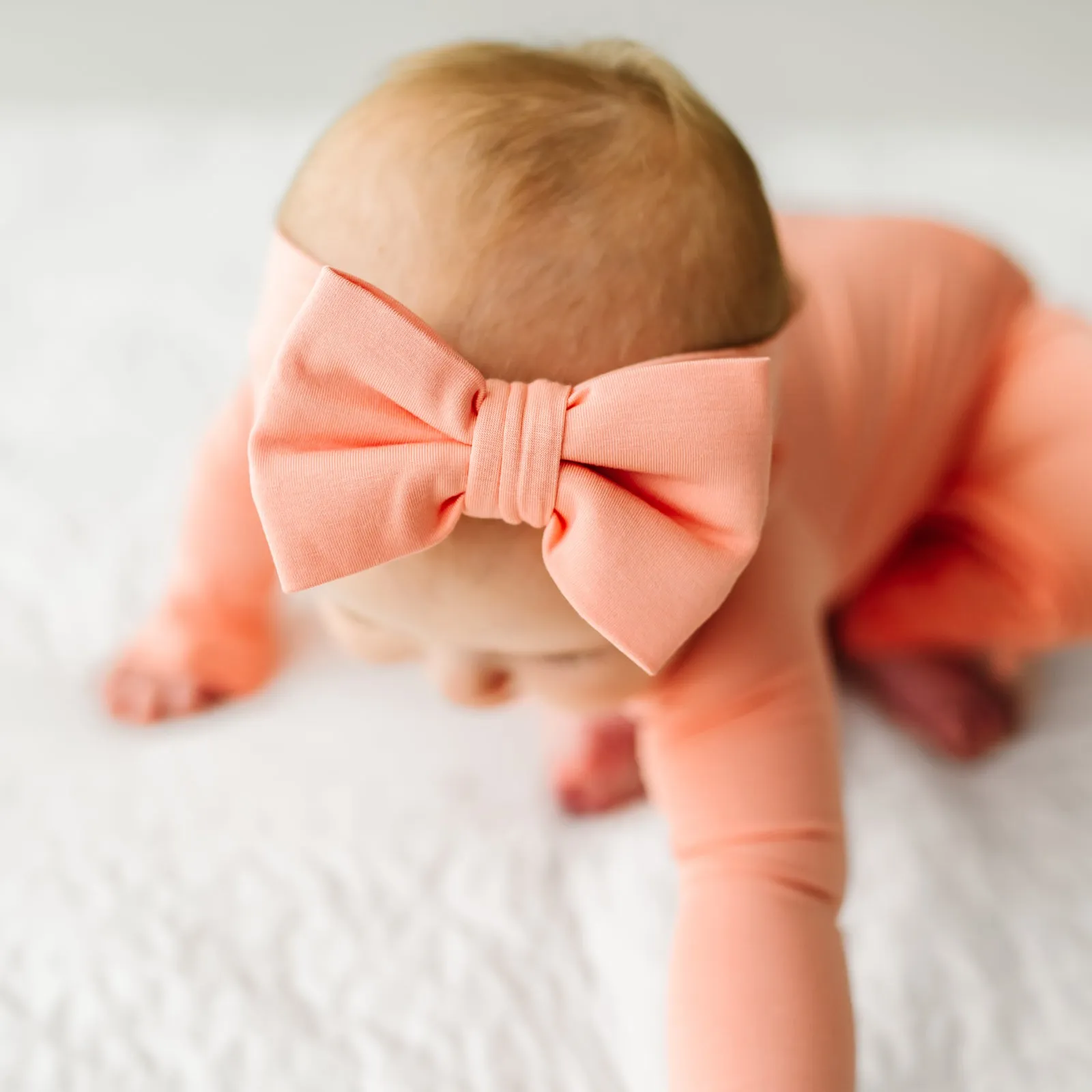 Peach Luxe Bow Headband