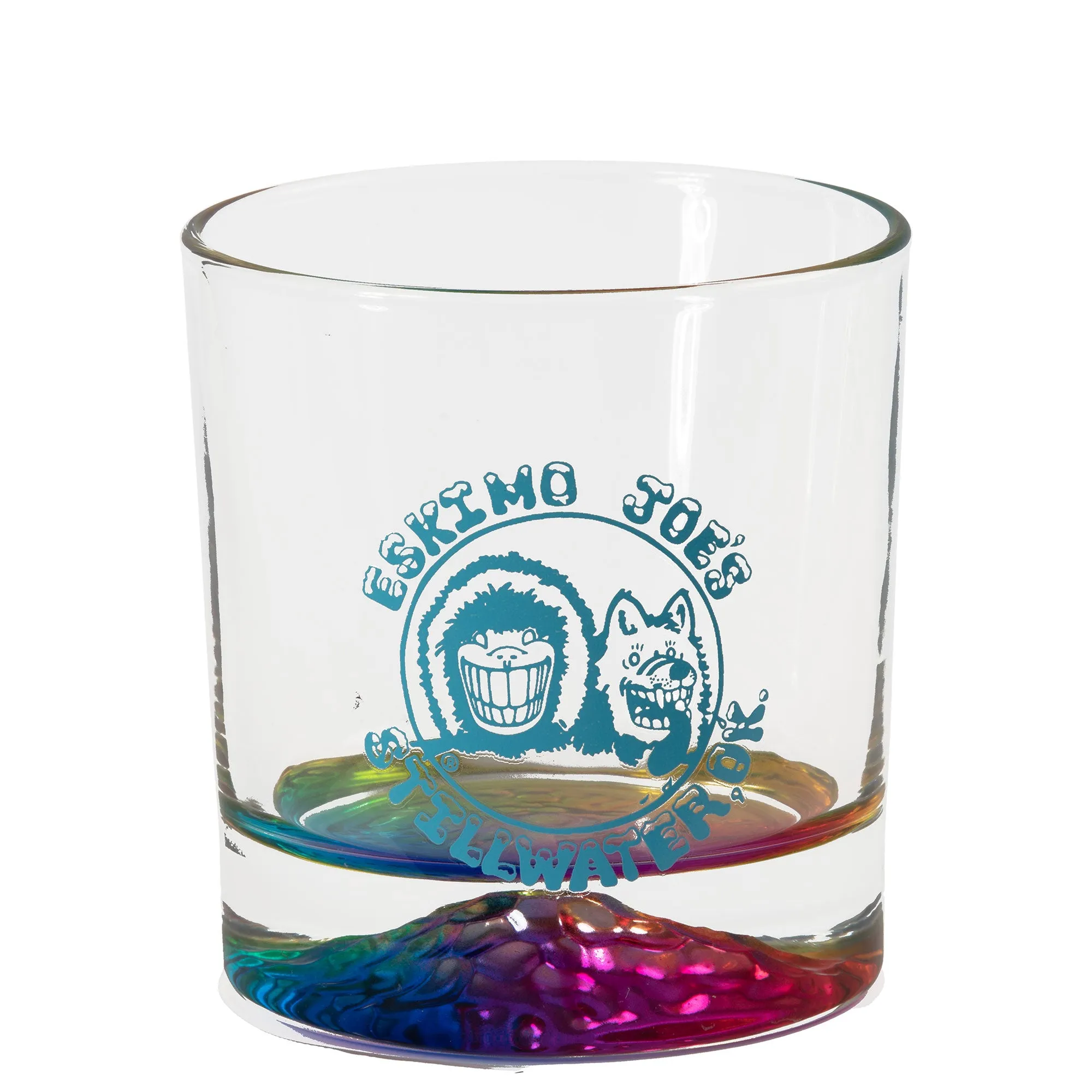 RAINBOW BOTTOM ROCKS GLASS - RBRG