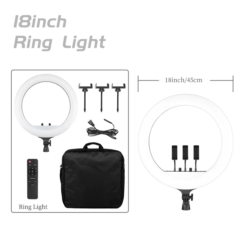 Remote Control 18" Large Selfie Ring Light