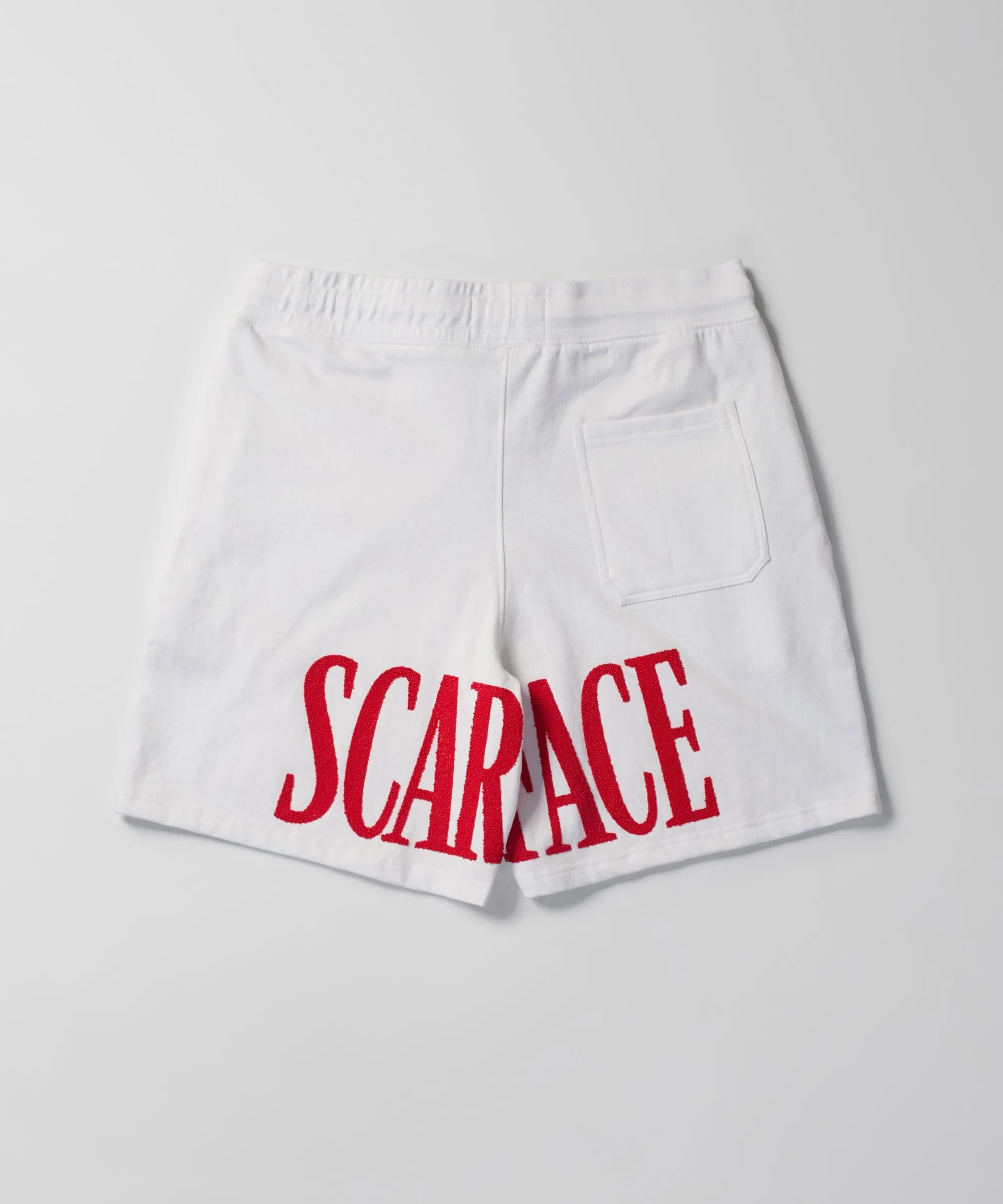 Scarface Fleece Glitter Sugar Print Shorts - White