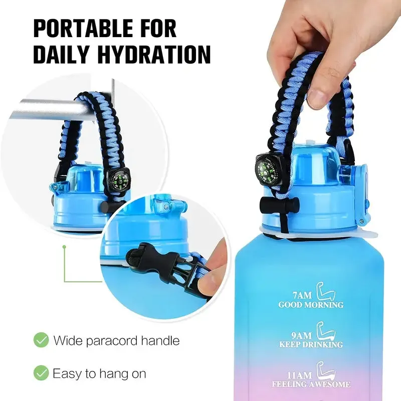 Stay Hydrated Keep Energy Water Bottle with Paracord Handle