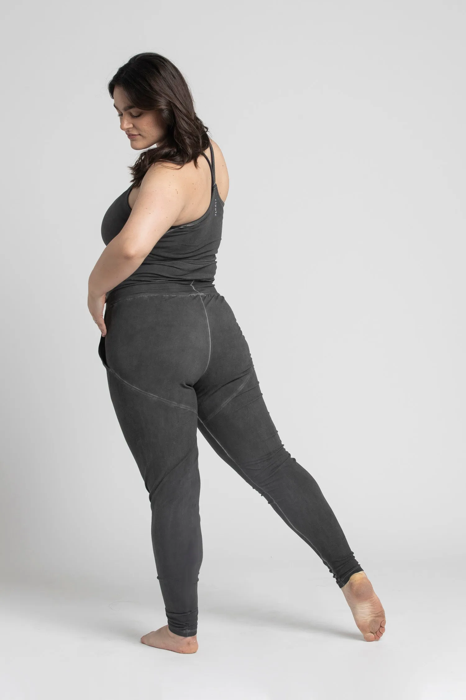 Stonewash Long Yoga Jumpsuit