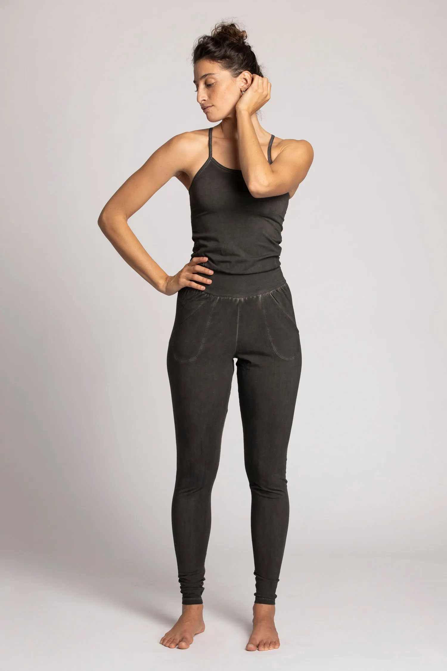 Stonewash Long Yoga Jumpsuit