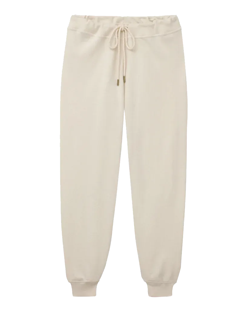 The Cropped Sweatpant. Solid -- Washed White