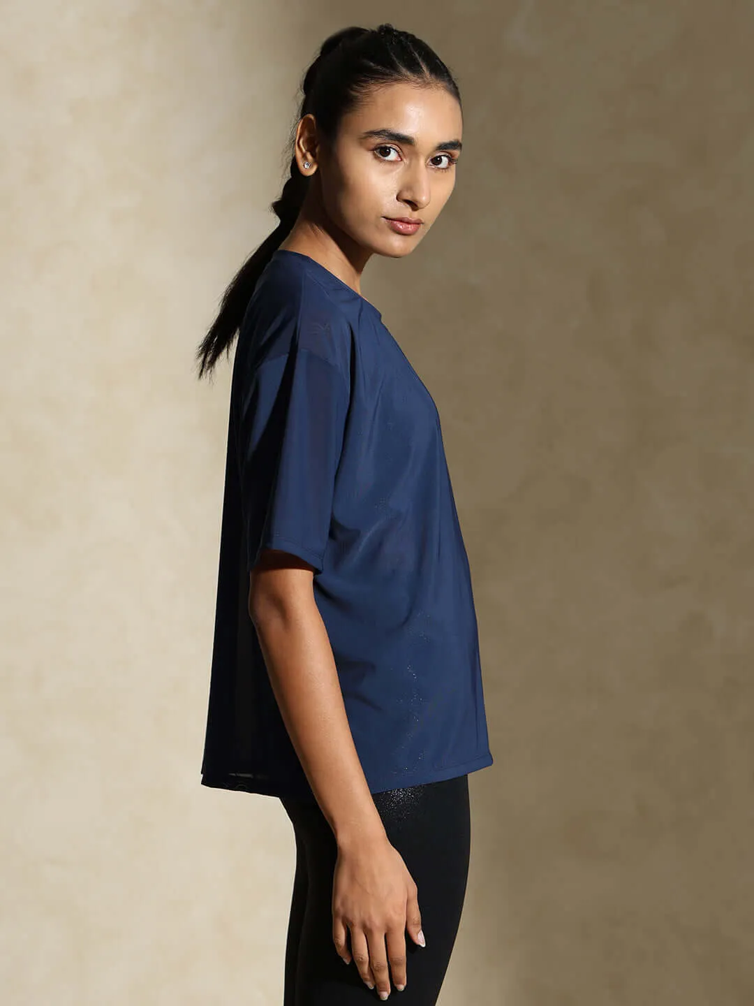 Traq Mesh Tee Navy