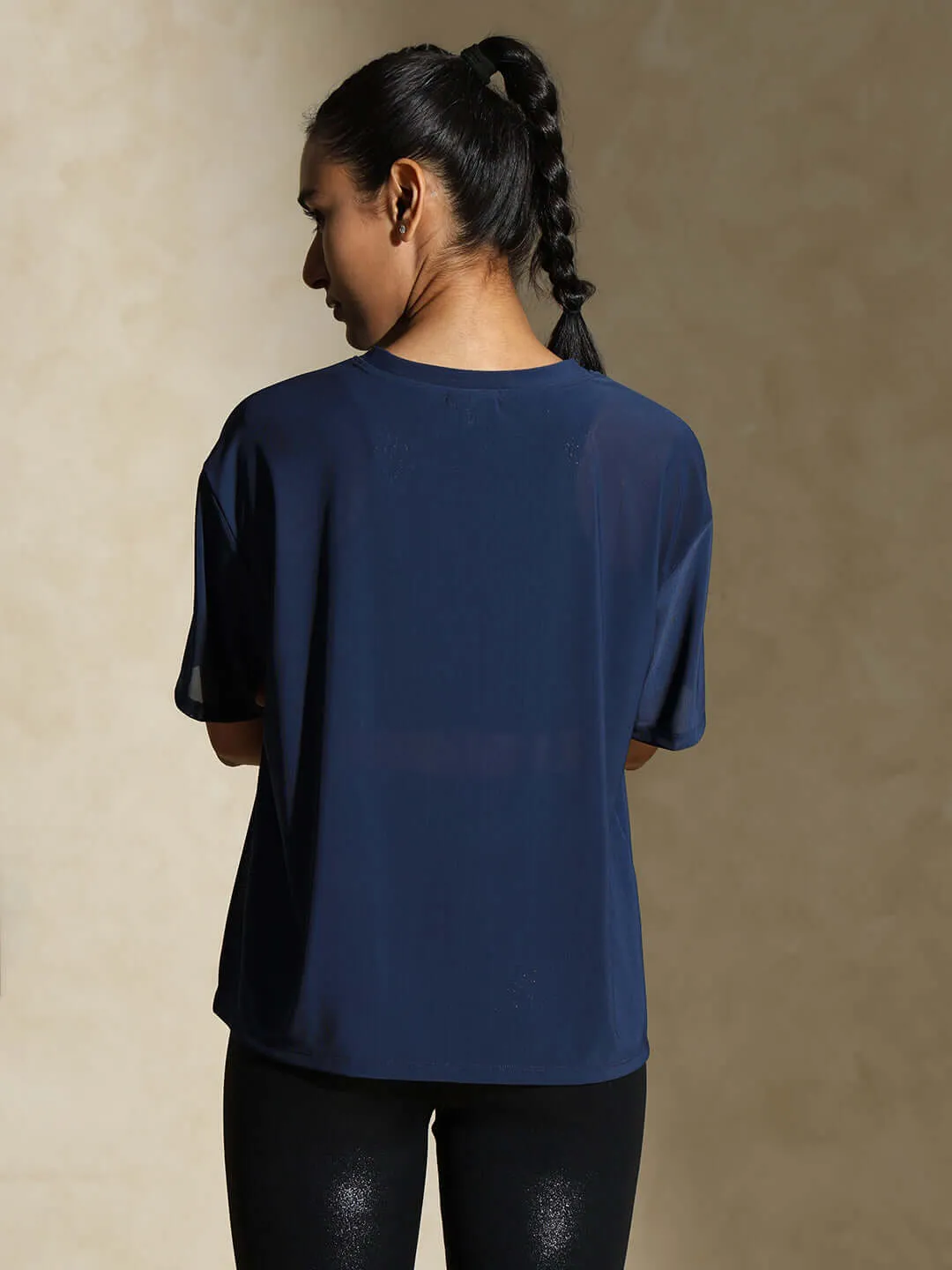 Traq Mesh Tee Navy