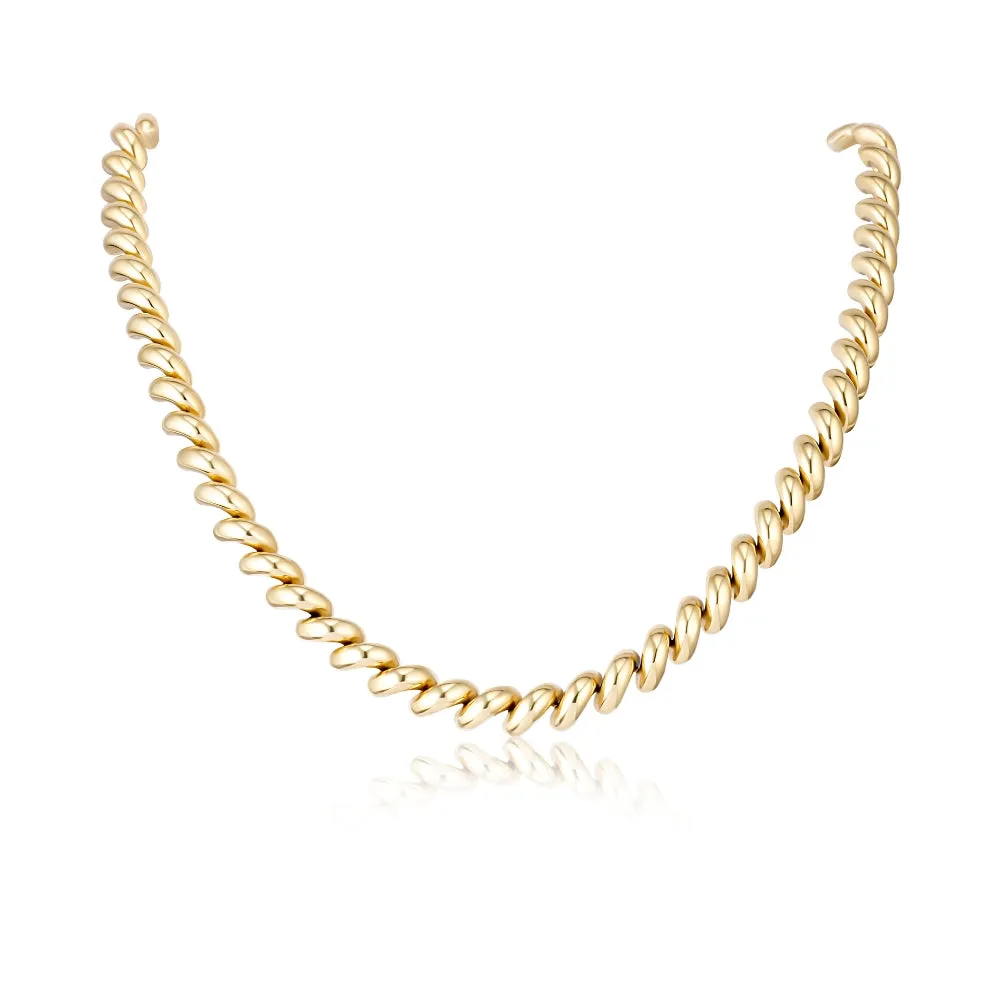 Twisted Gold Rope Necklace