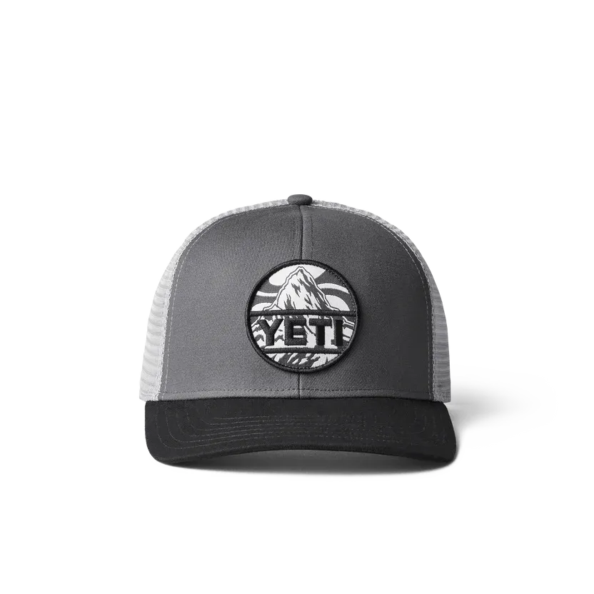 Yeti Mountain Badge Trucker Hat Black