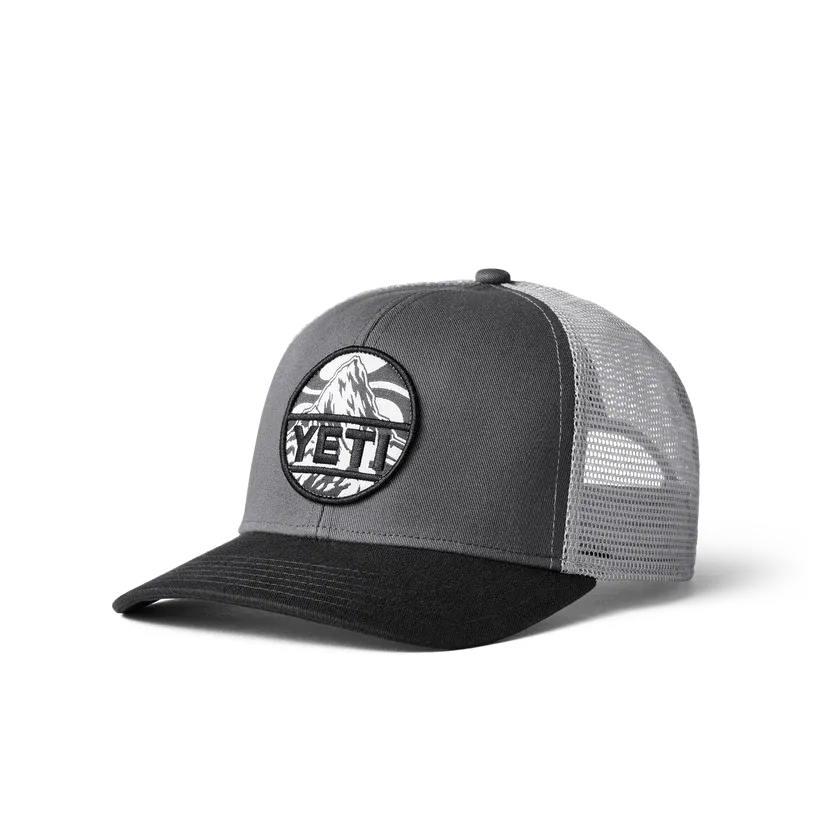 Yeti Mountain Badge Trucker Hat Black